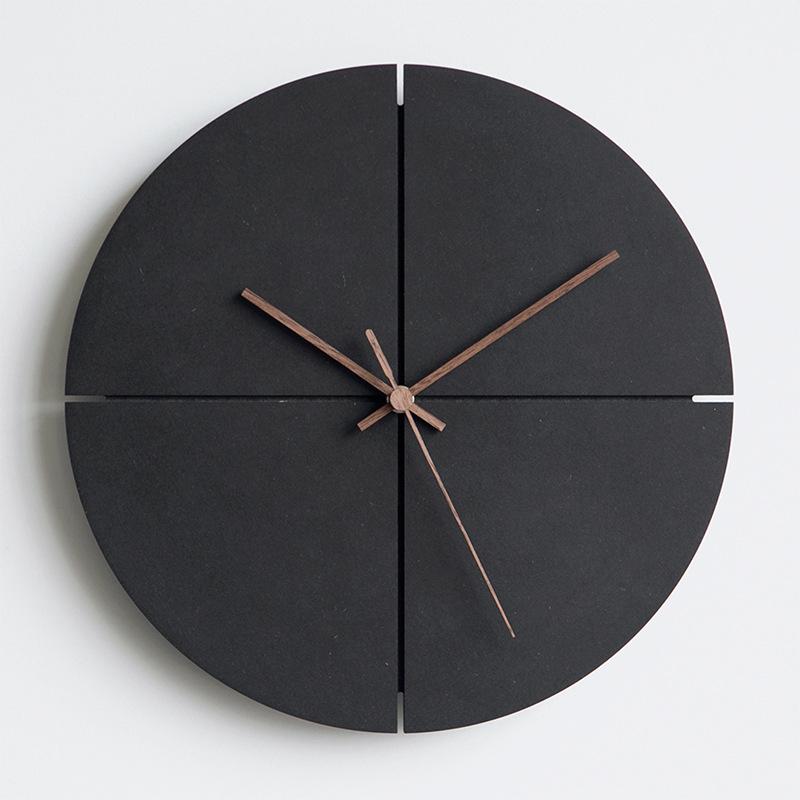 Nordic Minimalist Black Wall Clocks