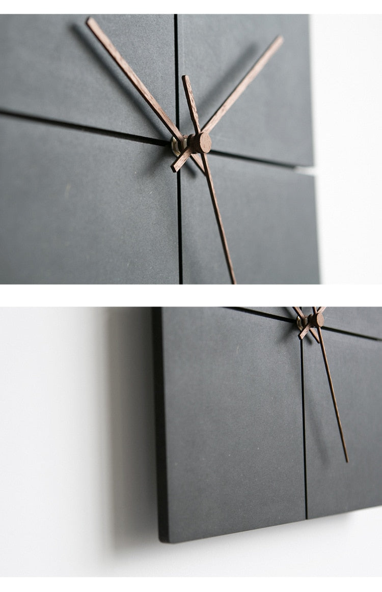 Nordic Minimalist Black Wall Clocks
