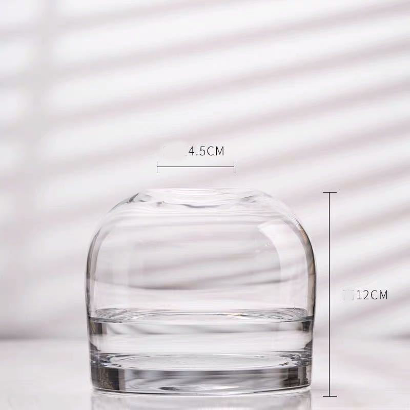 European Simple Vases Creative Transparent Colorful Glass Vase Living Room Tabletops Smallmouth Home Flower Vase Crafts Decor
