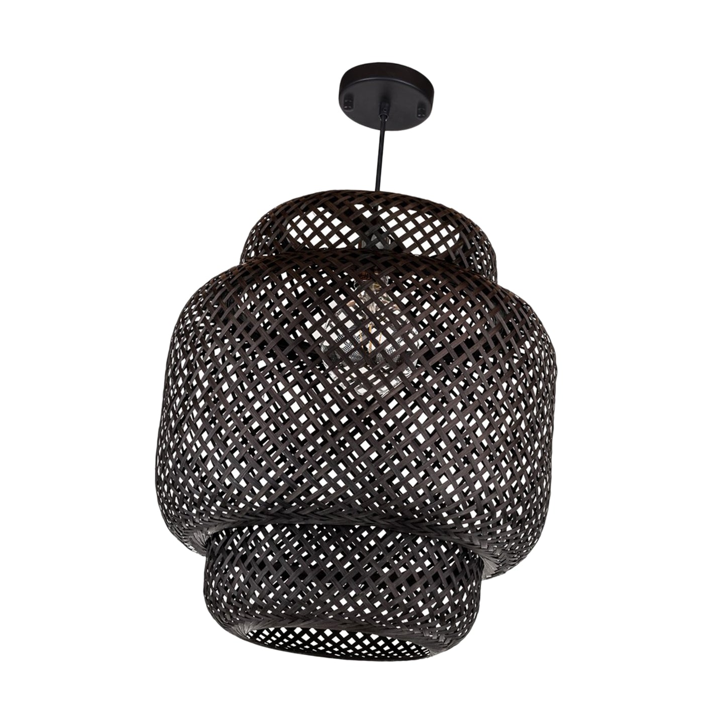 Modern Hand Woven Rattan Hanging Pendant Light Shade [Only]