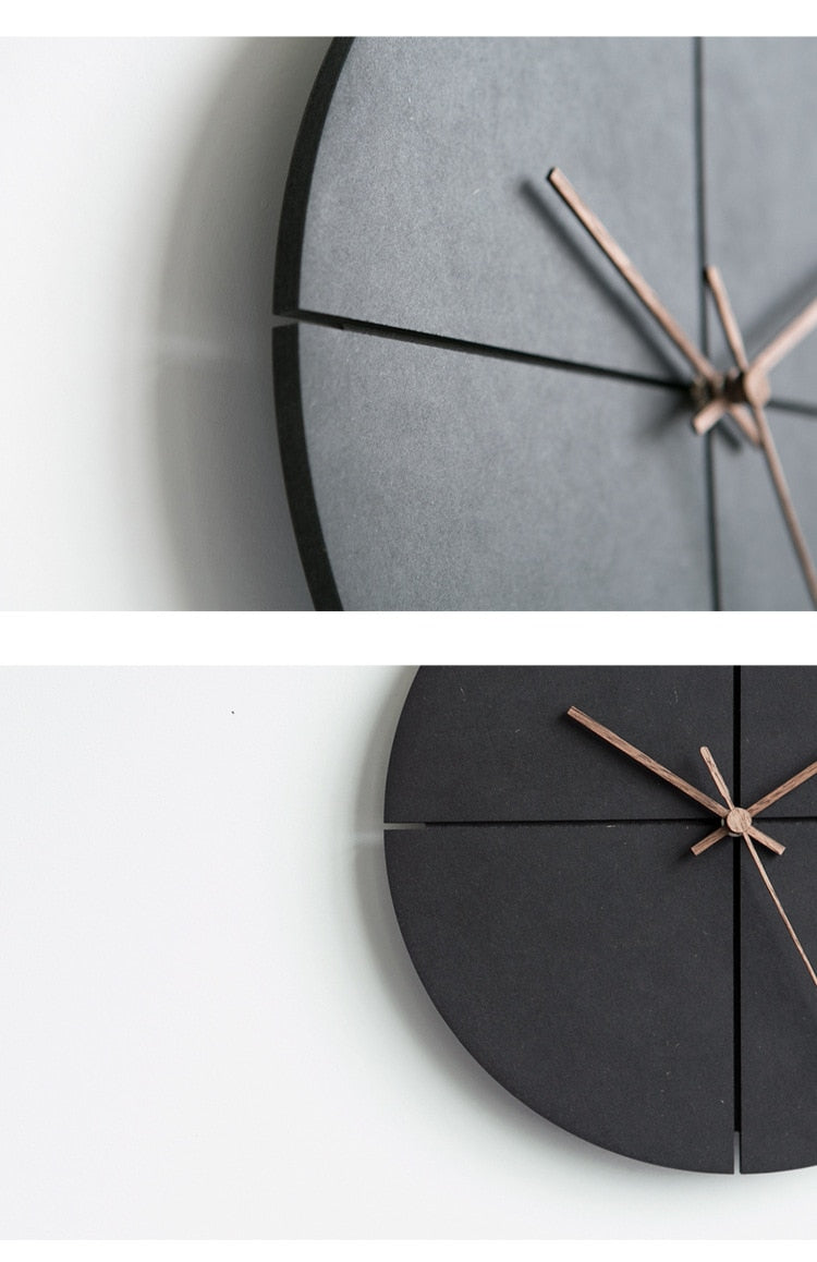 Nordic Minimalist Black Wall Clocks