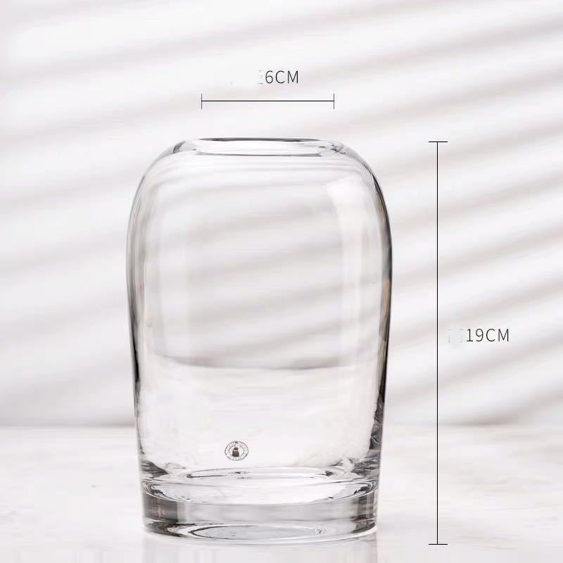 European Simple Vases Creative Transparent Colorful Glass Vase Living Room Tabletops Smallmouth Home Flower Vase Crafts Decor